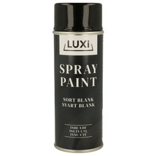 Spraymaling svart blank 400 ml - Luxi